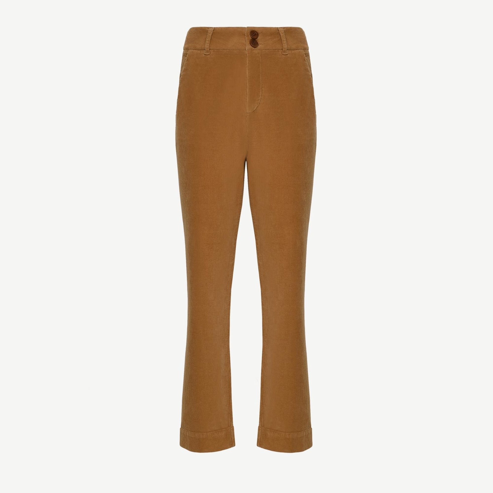 Arka Cep Detaylı Rahat Düz Paça Yüksel Bel Pantolon