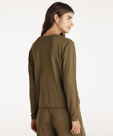  YARGICI Uzun Kollu Önü Büzgü Detaylı T-Shirt