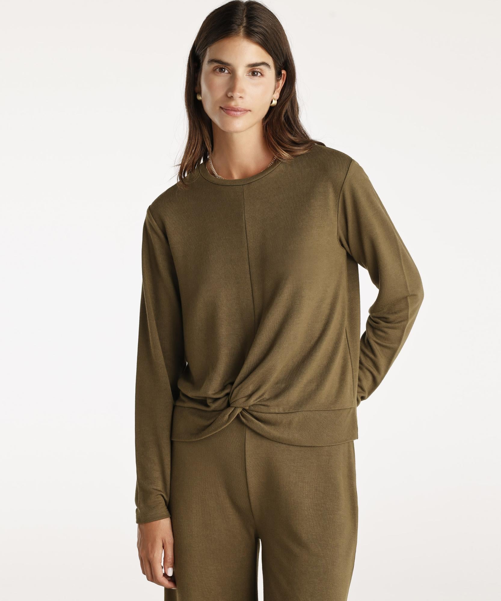  YARGICI Uzun Kollu Önü Büzgü Detaylı T-Shirt