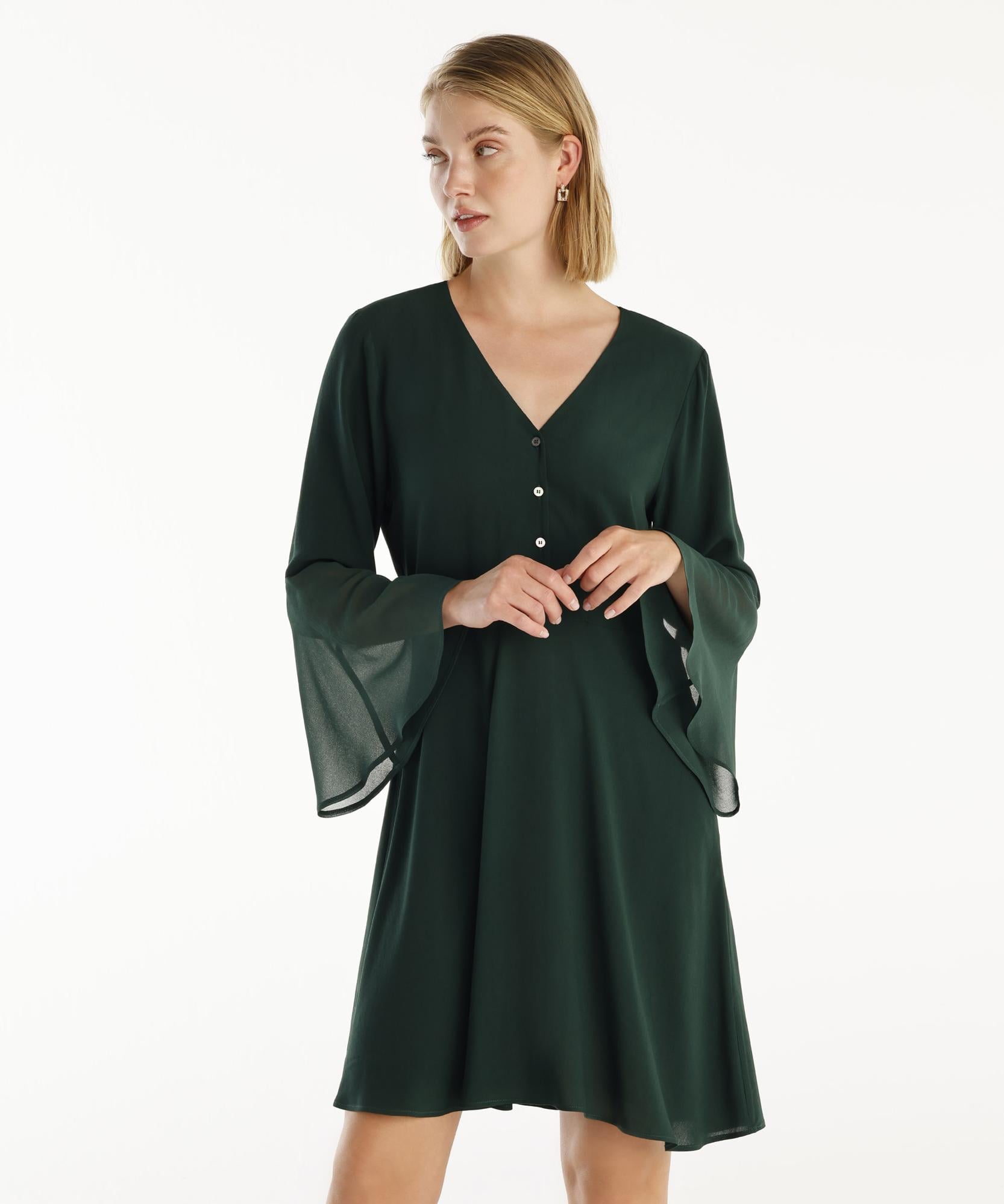  YARGICI V Yakalı Elbise