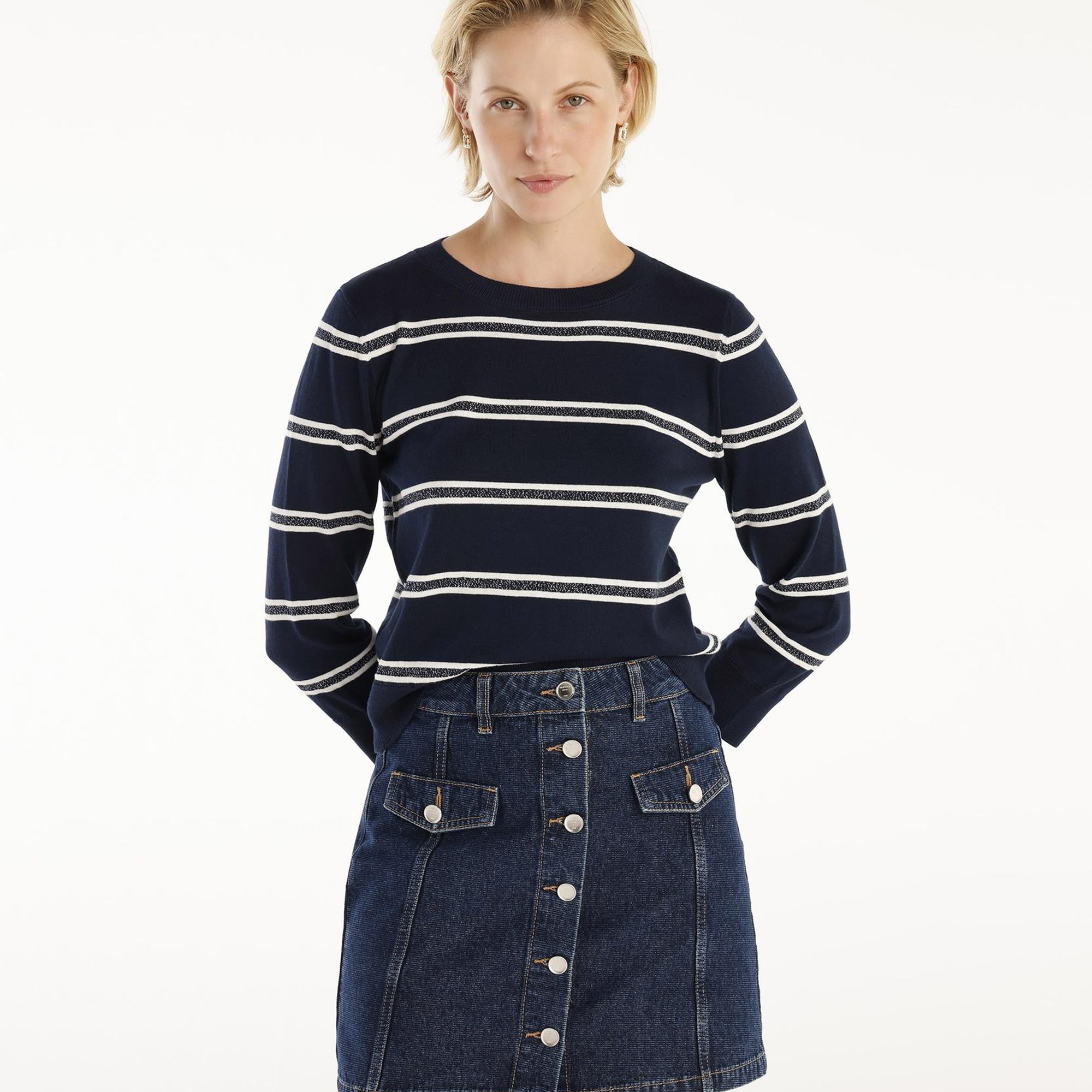 YARGICI Bisiklet Yaka Uzun Kollu Triko