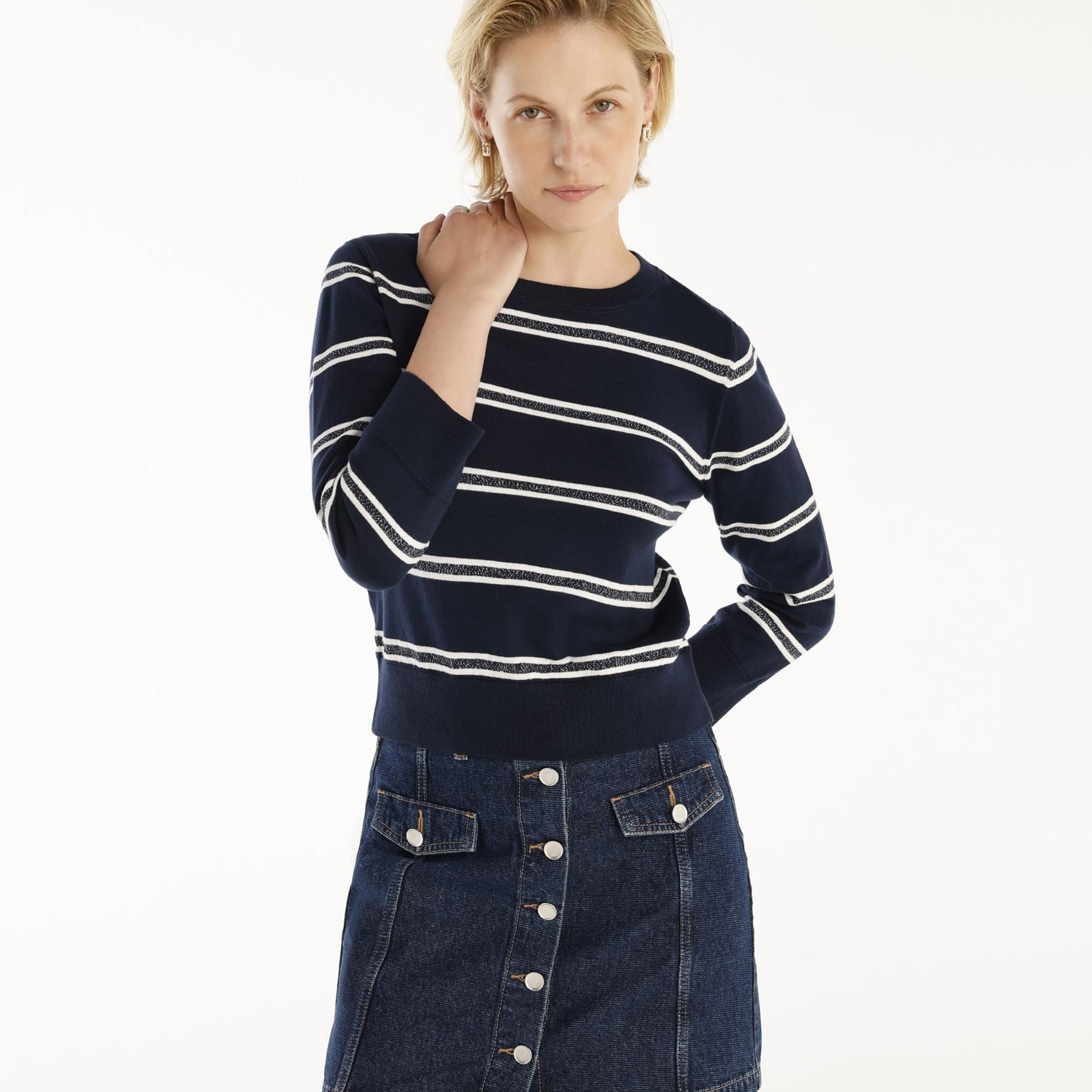 YARGICI Bisiklet Yaka Uzun Kollu Triko