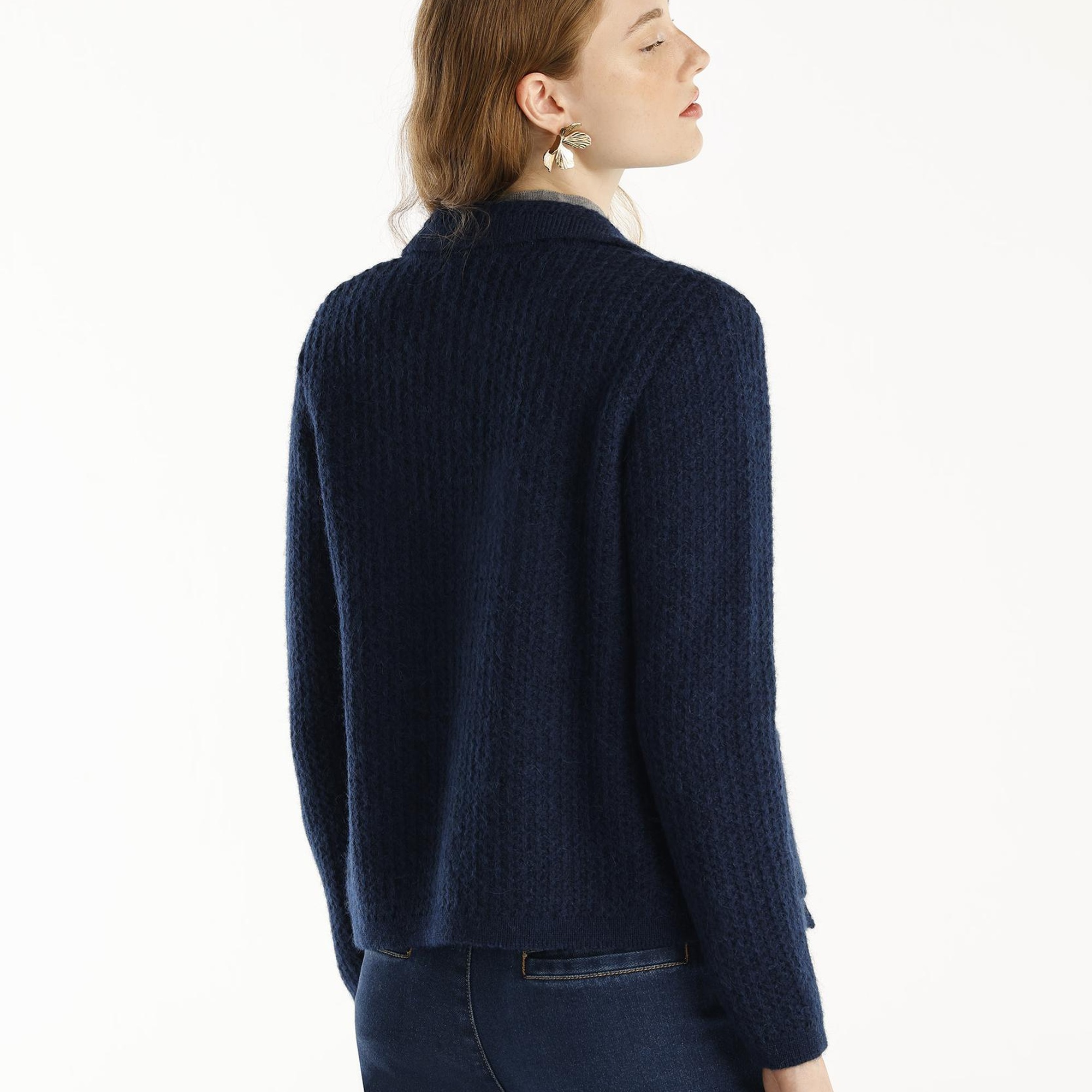 YARGICI Ceket Yakalı Triko Hırka