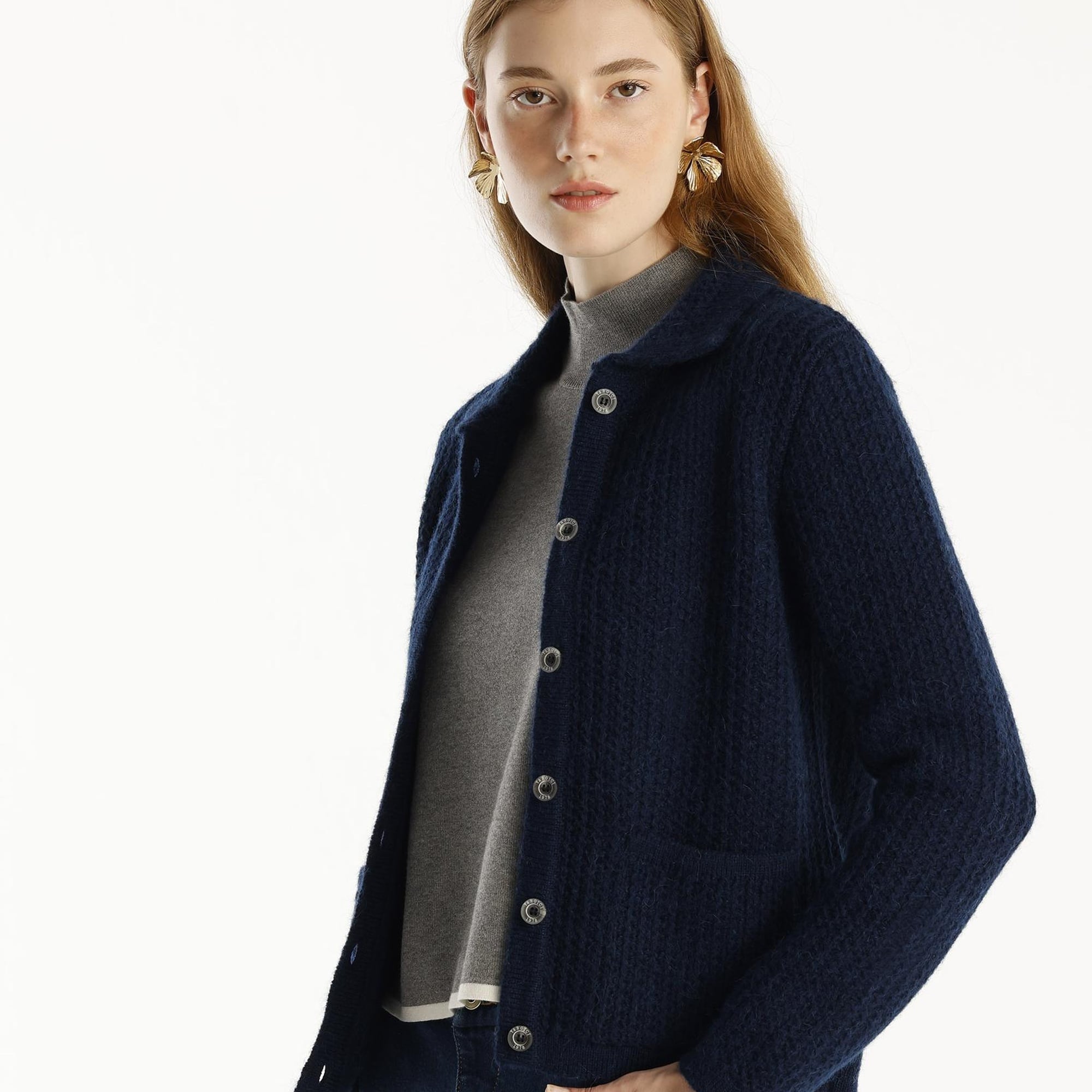 YARGICI Ceket Yakalı Triko Hırka