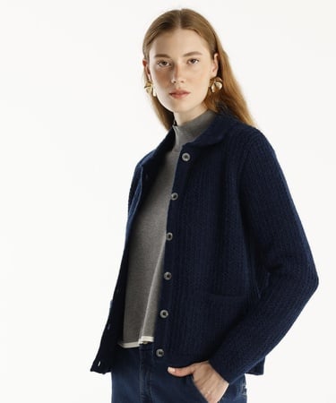  YARGICI Ceket Yakalı Triko Hırka