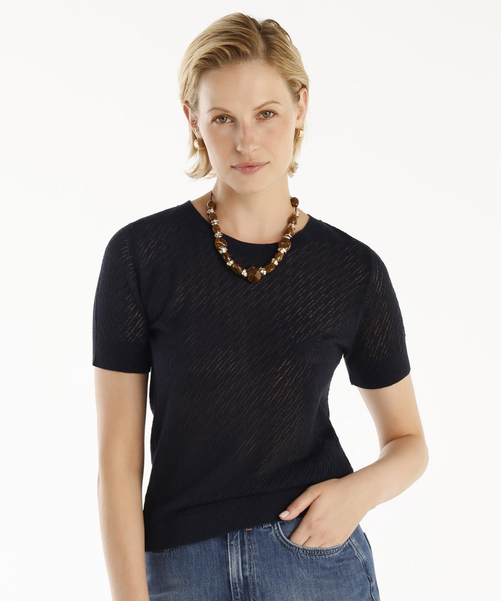  YARGICI Bisiklet Yaka Kısa Kollıu Triko