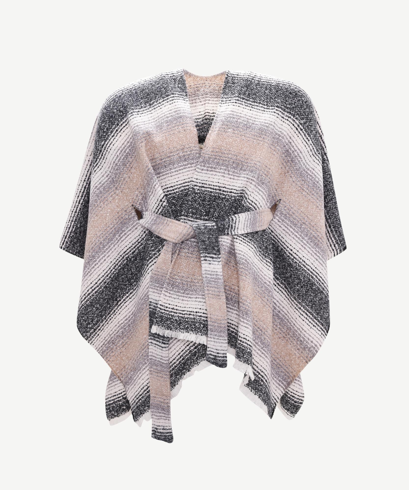  YARGICI Kalın Çizgili Kemerli Panço