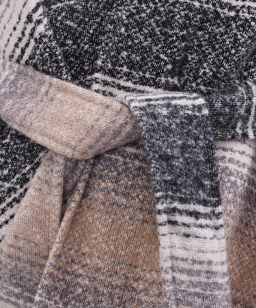  YARGICI Kalın Çizgili Kemerli Panço