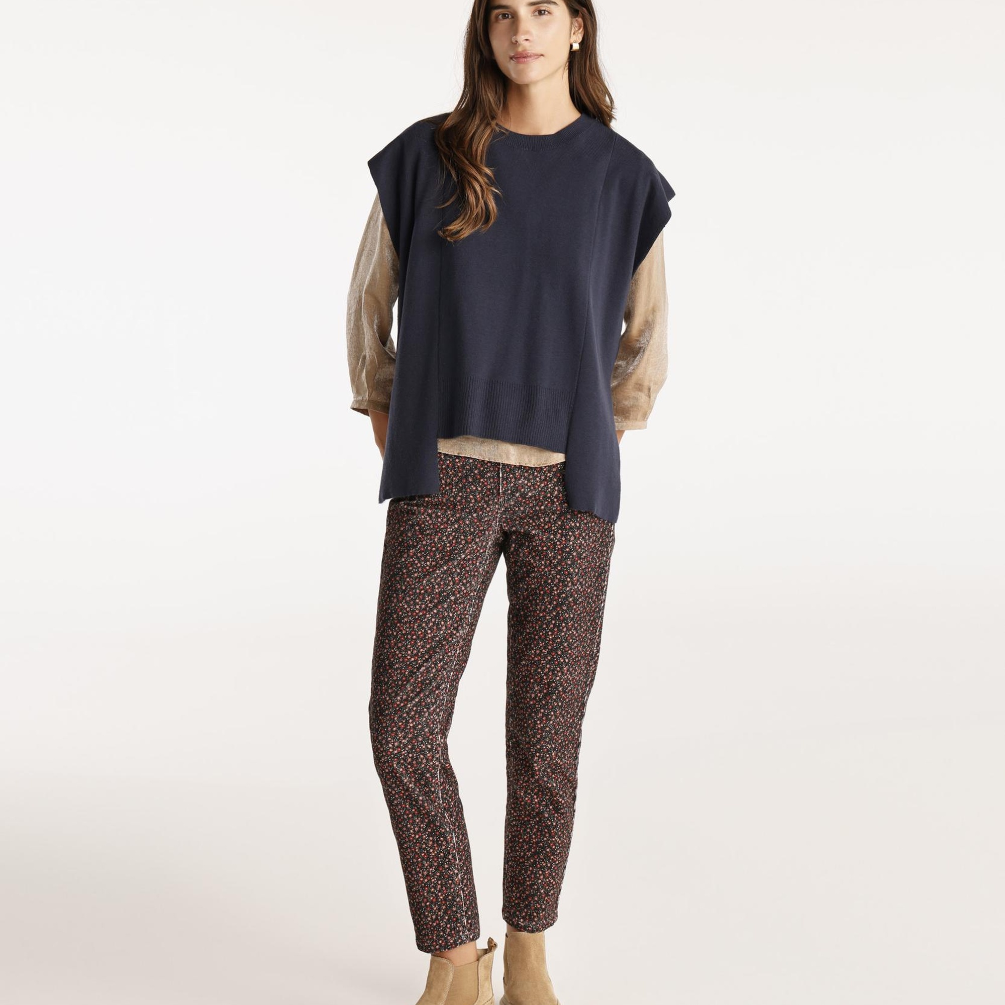 YARGICI Panel Detaylı Triko Yelek