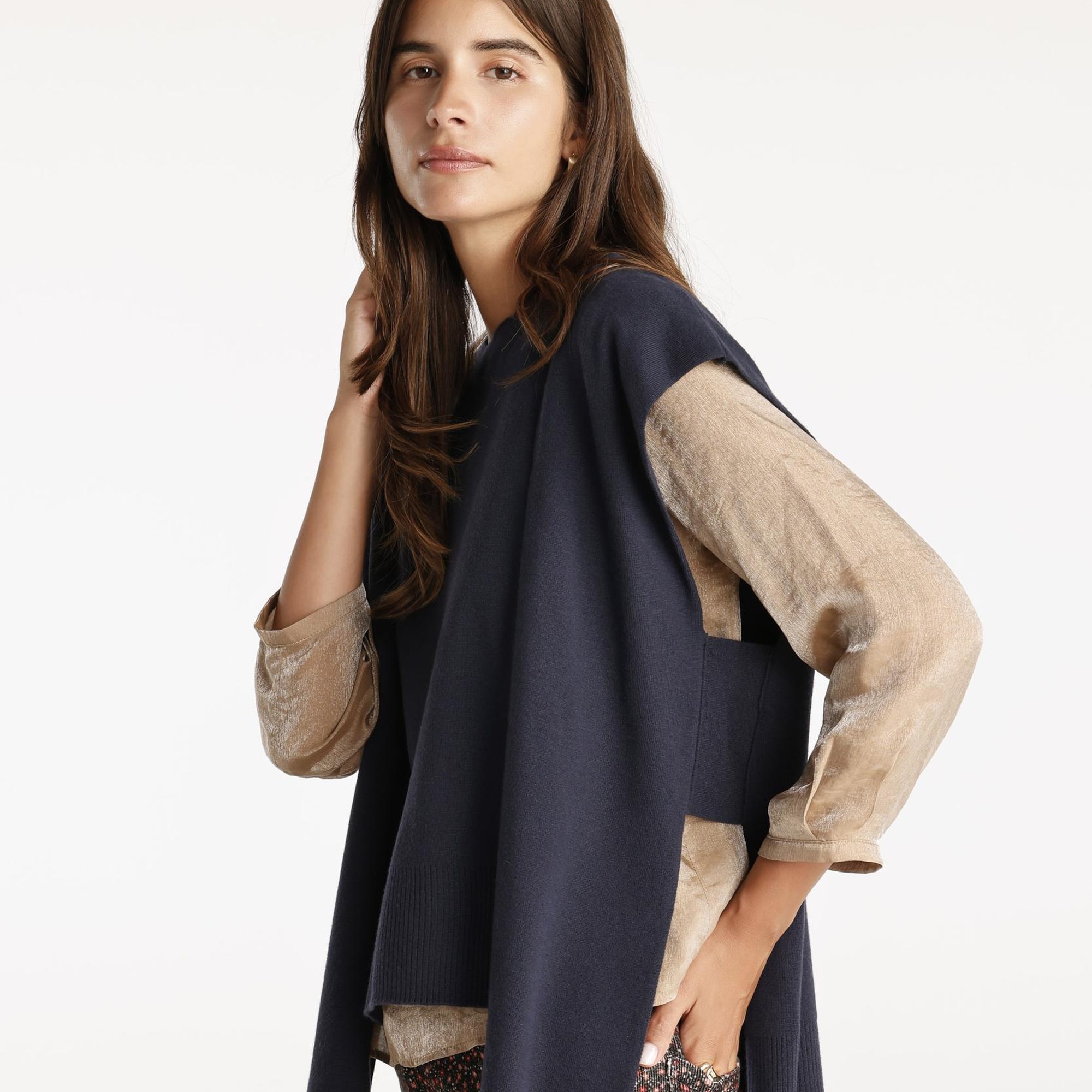 YARGICI Panel Detaylı Triko Yelek