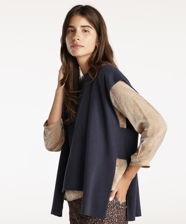  YARGICI Panel Detaylı Triko Yelek