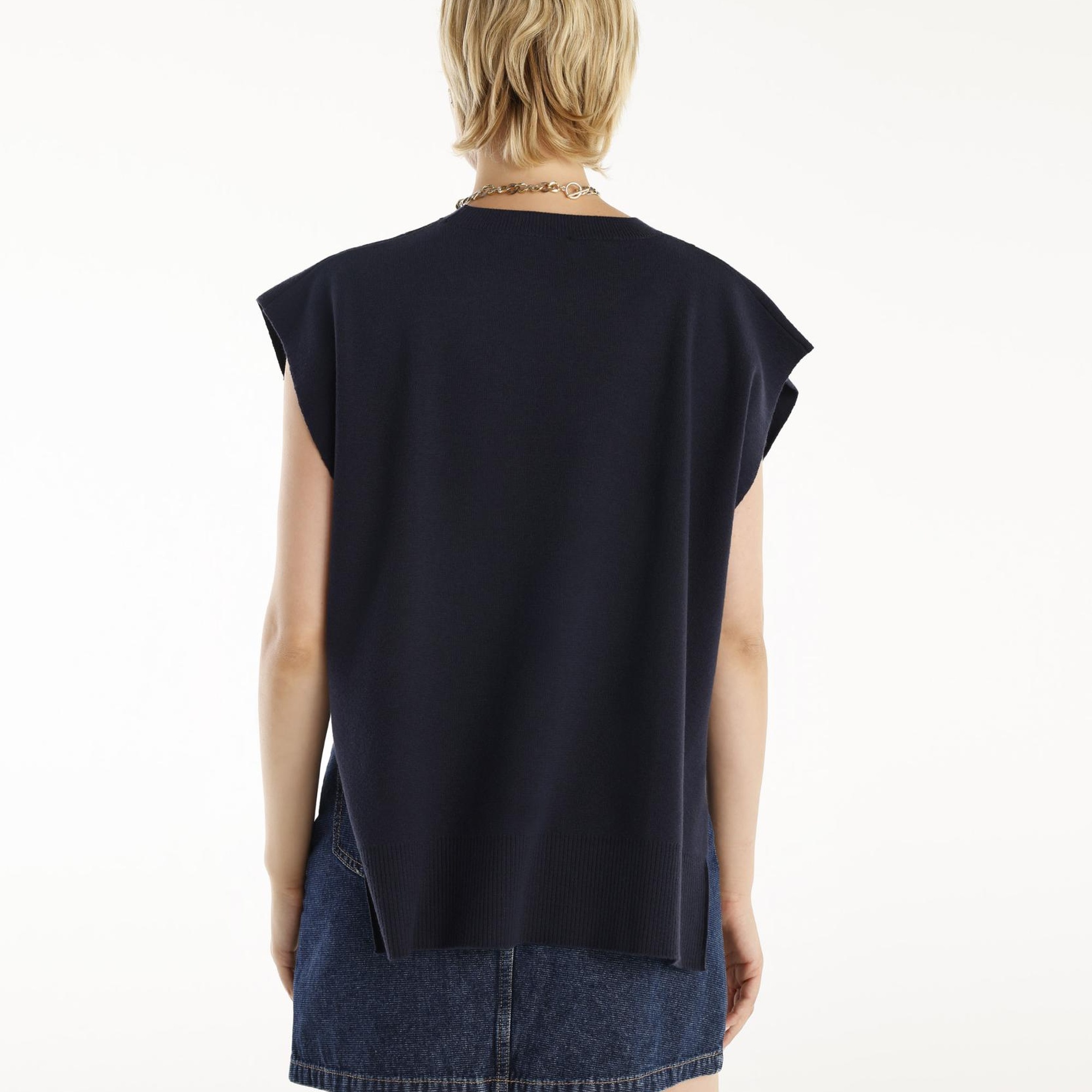 YARGICI Panel Detaylı Triko Yelek