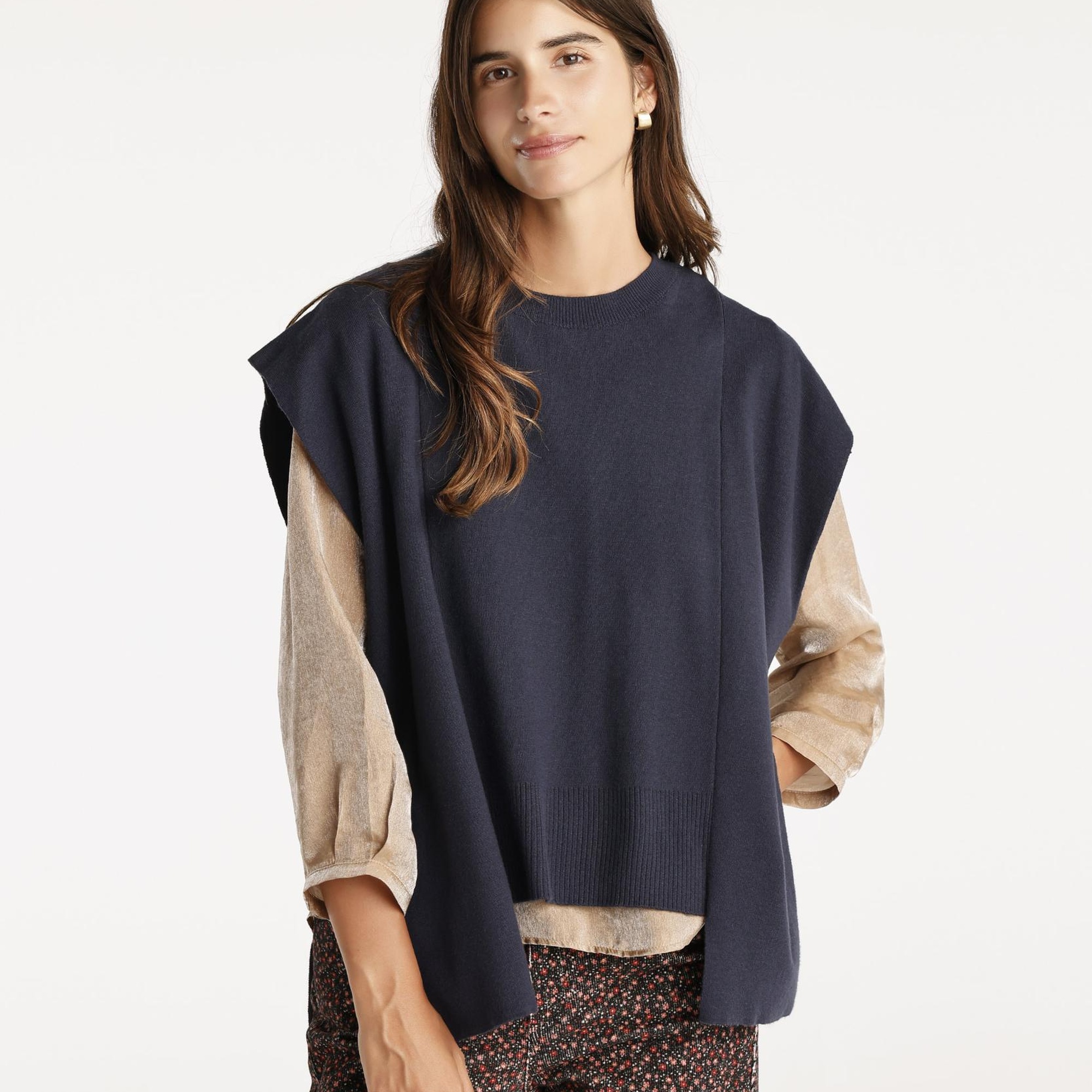 YARGICI Panel Detaylı Triko Yelek