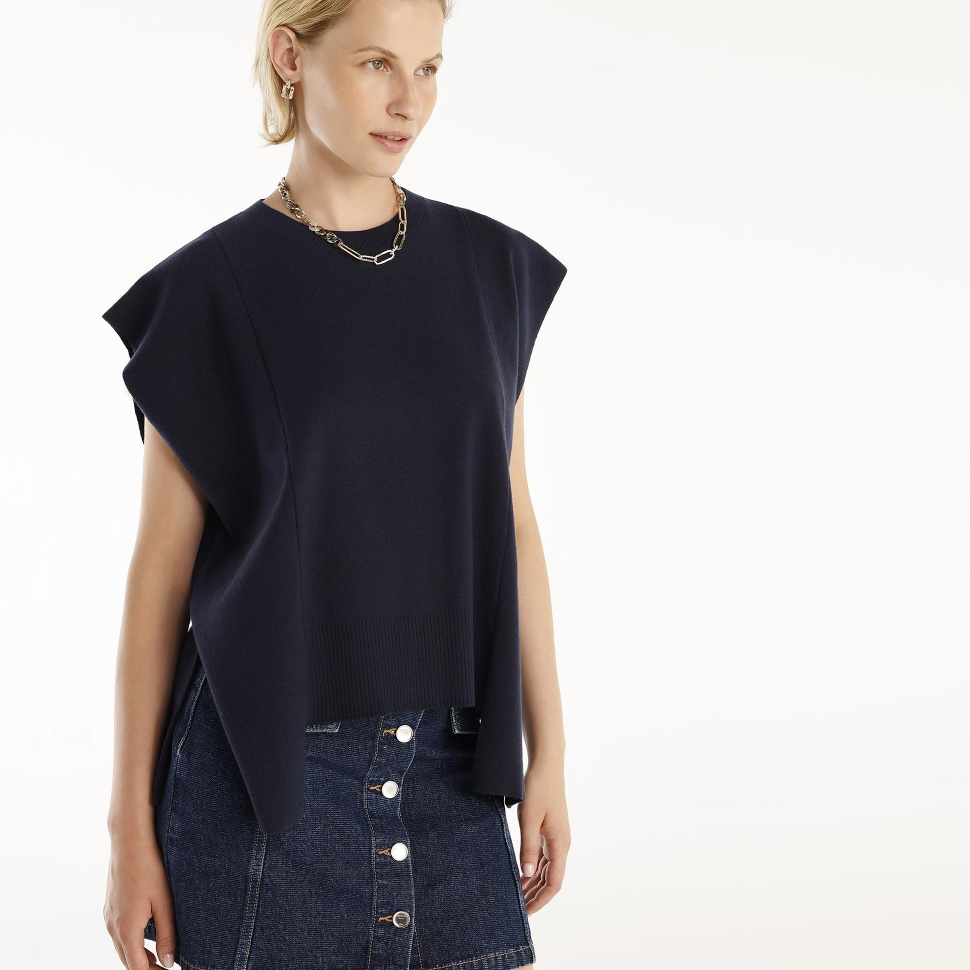 YARGICI Panel Detaylı Triko Yelek