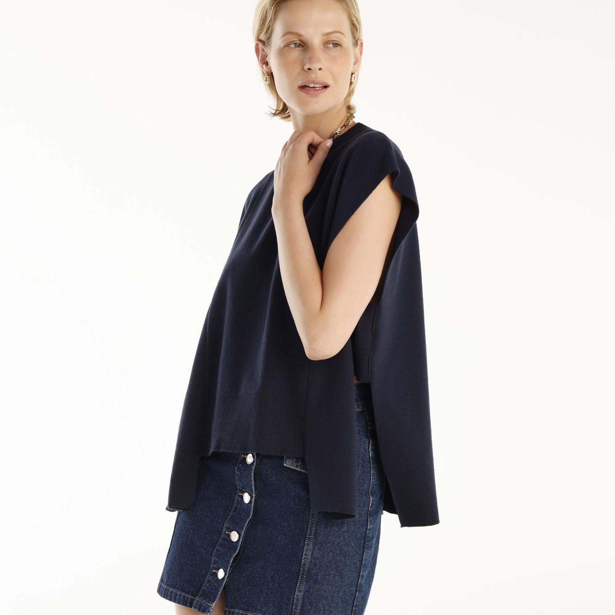 YARGICI Panel Detaylı Triko Yelek