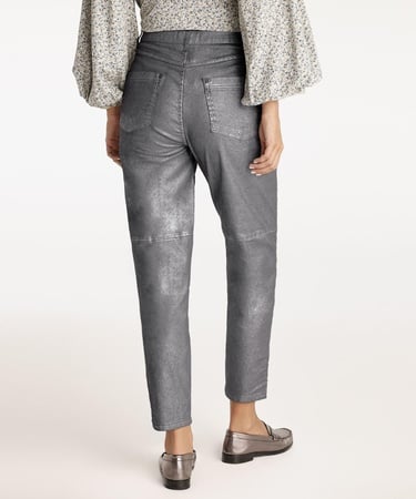  YARGICI Kesik Detaylı Yüksek Bel Düz Kesim Pantolon