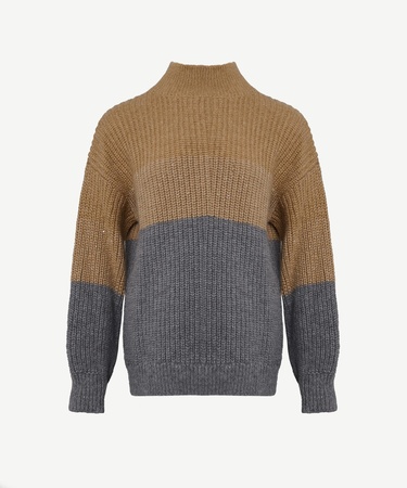  YARGICI Renk Bloklu Kazak