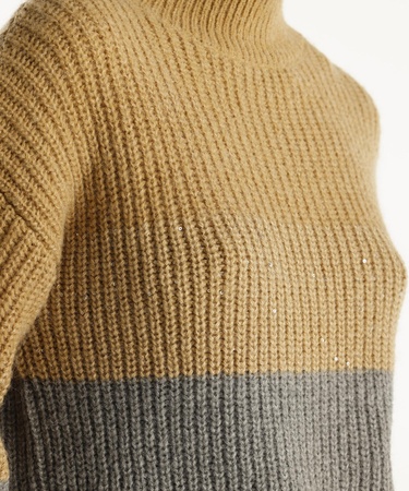  YARGICI Renk Bloklu Kazak