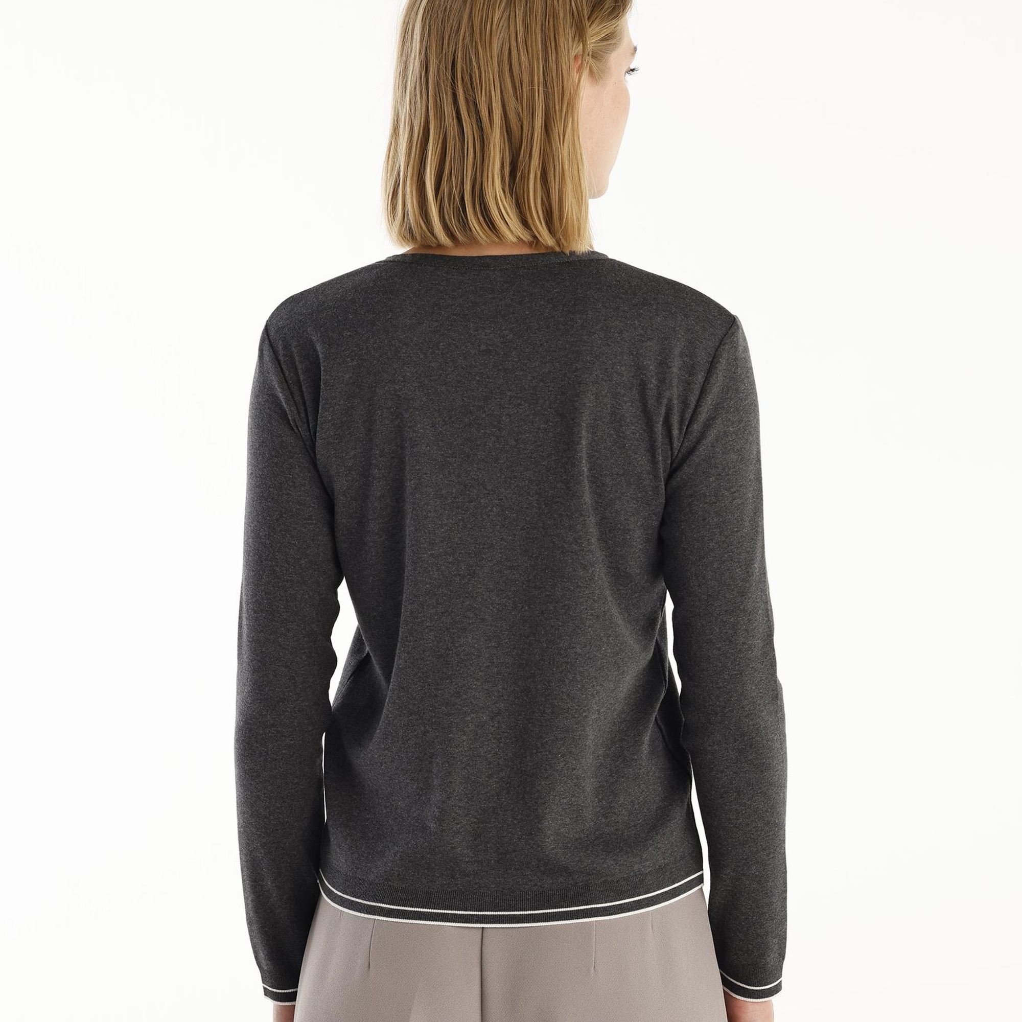 YARGICI Bisiklet Yakalı Hırka Triko