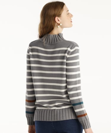  YARGICI Çizgi Detaylı Triko