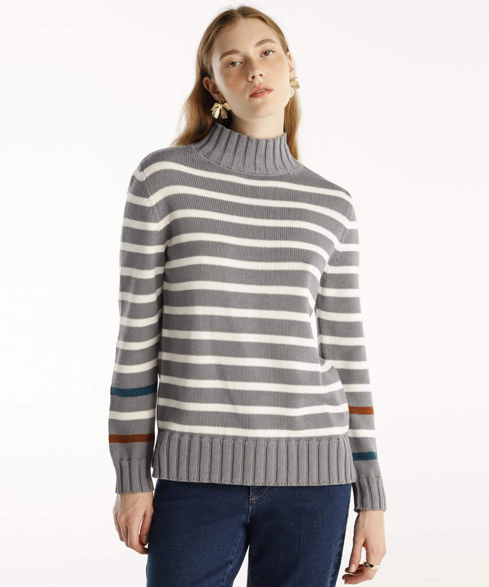  YARGICI Çizgi Detaylı Triko