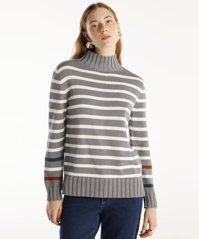  YARGICI Çizgi Detaylı Triko