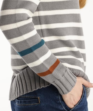  YARGICI Çizgi Detaylı Triko