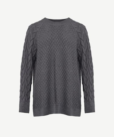  YARGICI Bisiklet Yakalı Simli Örgülü Kazak