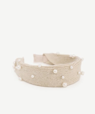  YARGICI Boncuk Ve Triko Detaylı Taç