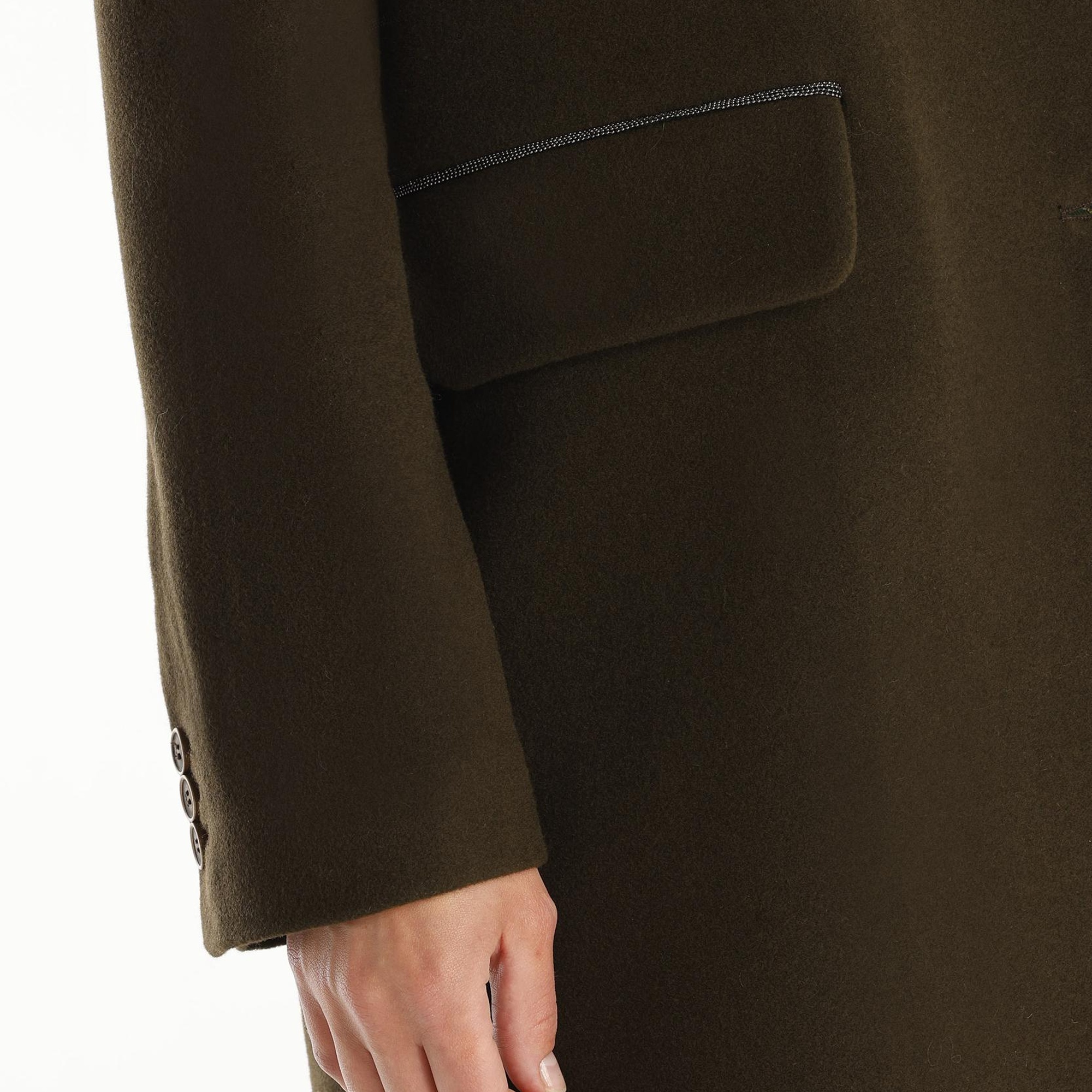 YARGICI Geniş Yakalı Düz Kesim Palto