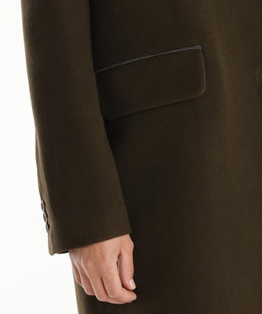  YARGICI Geniş Yakalı Düz Kesim Palto