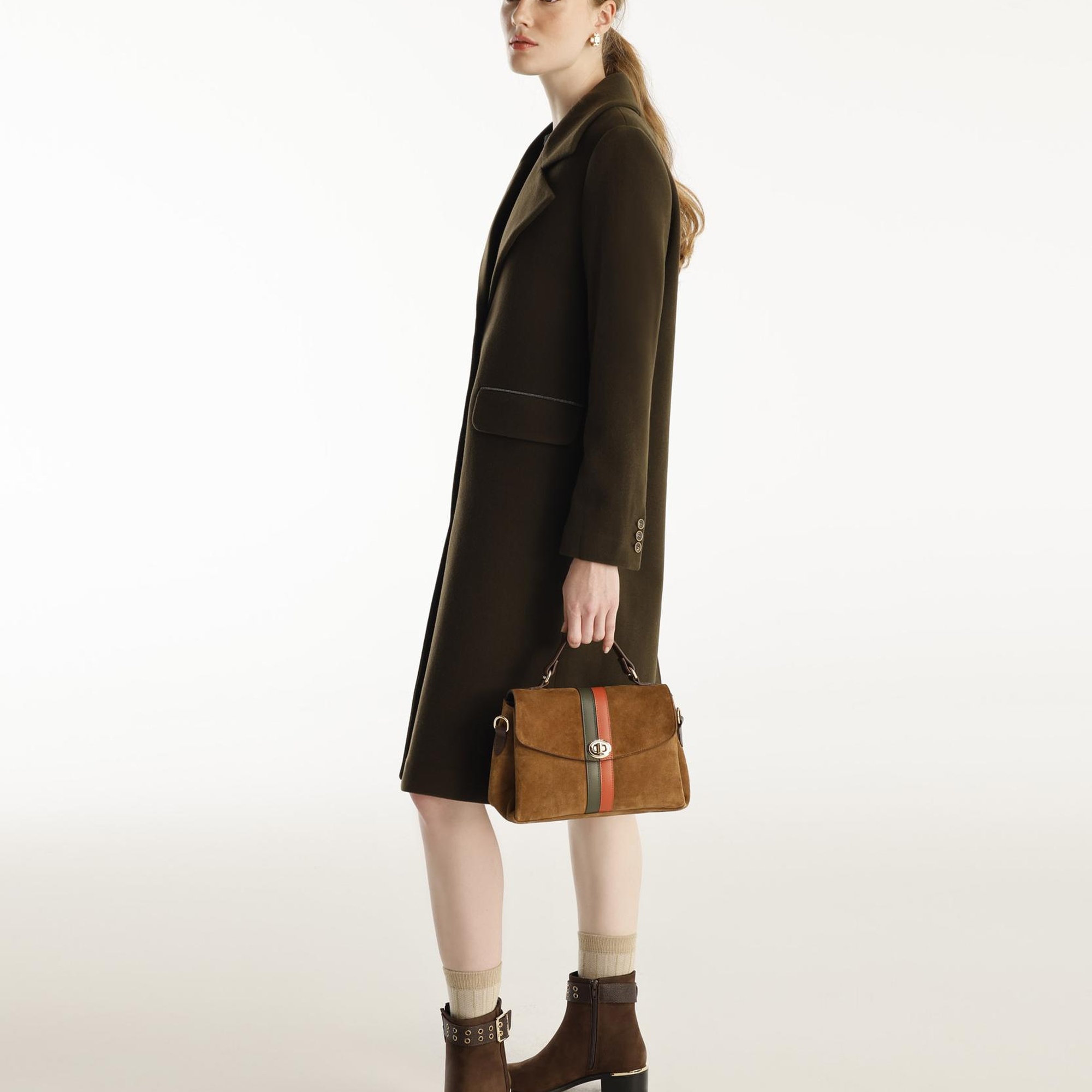 YARGICI Geniş Yakalı Düz Kesim Palto