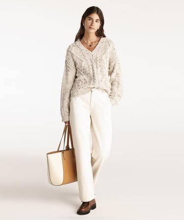  YARGICI V Yaka Oversıze Kazak