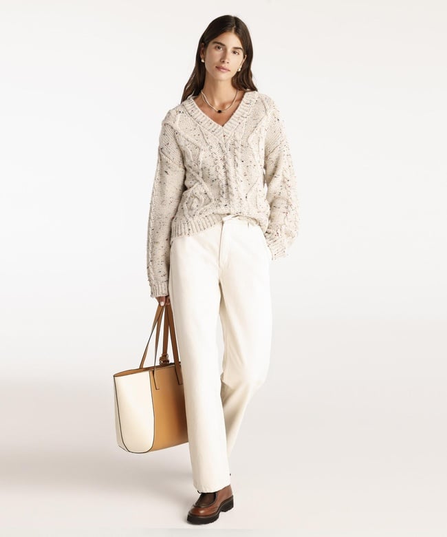  YARGICI V Yaka Oversıze Kazak