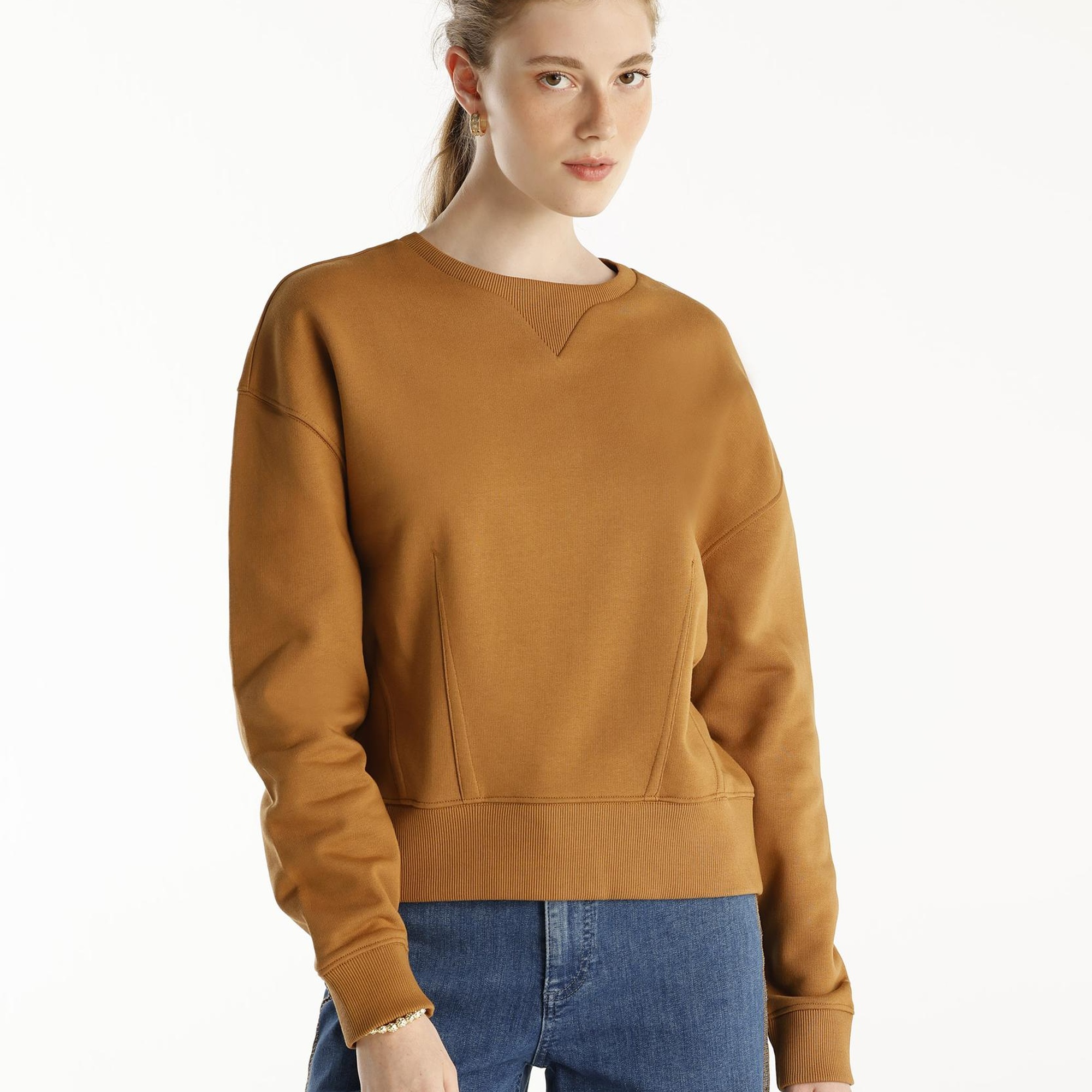 YARGICI Pens Detaylı Uzun Kollu Bisiklet Yaka Sweatshirt