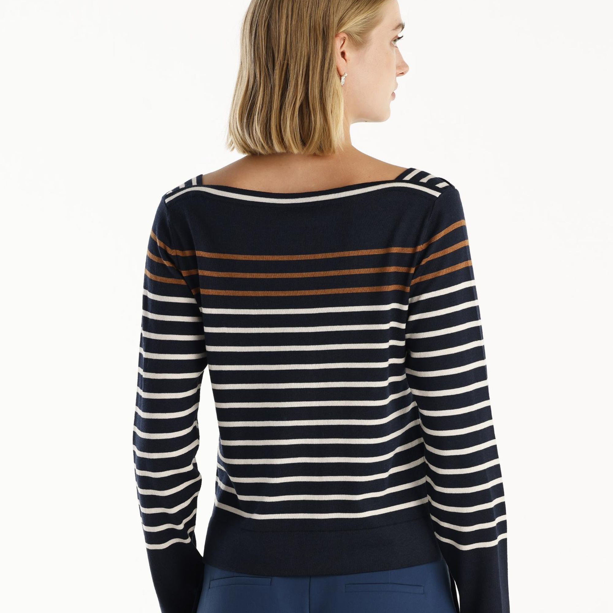 YARGICI Kayık Yaka 3/4 Kollu Triko