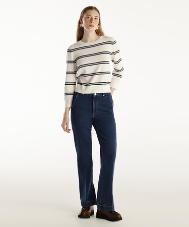  YARGICI Yüksek Bel Bootcut Denim Pantolon