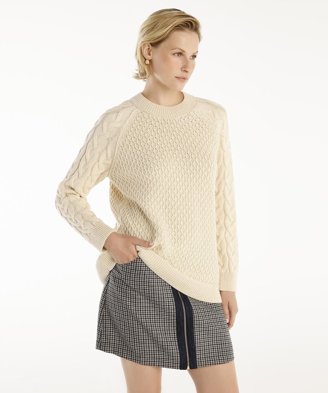  YARGICI Bisiklet Yakalı Simli Örgülü Kazak