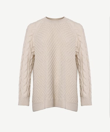  YARGICI Bisiklet Yakalı Simli Örgülü Kazak