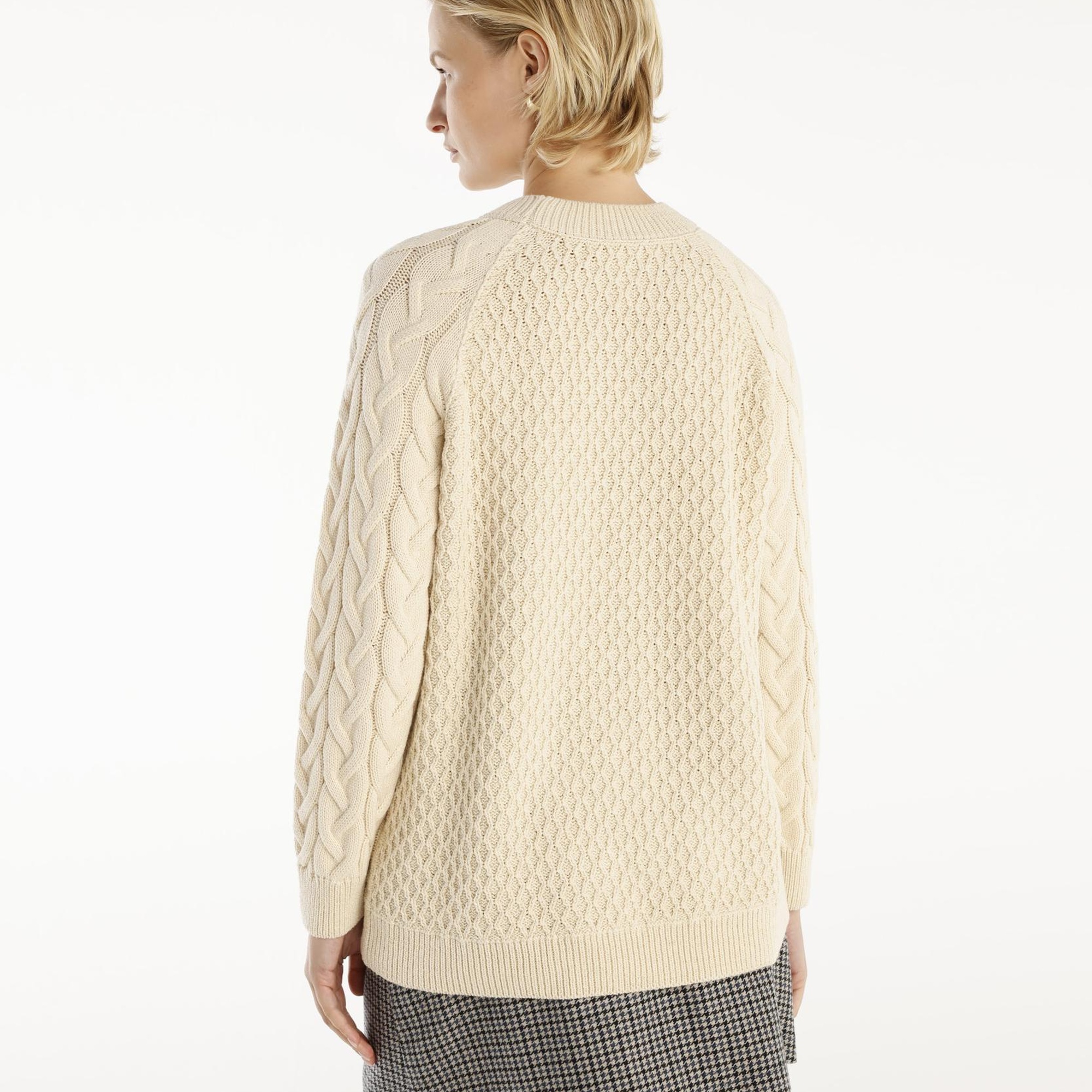 YARGICI Bisiklet Yakalı Simli Örgülü Kazak