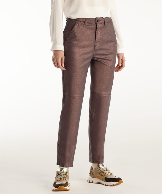  YARGICI Kesik Detaylı Yüksek Bel Düz Kesim Pantolon