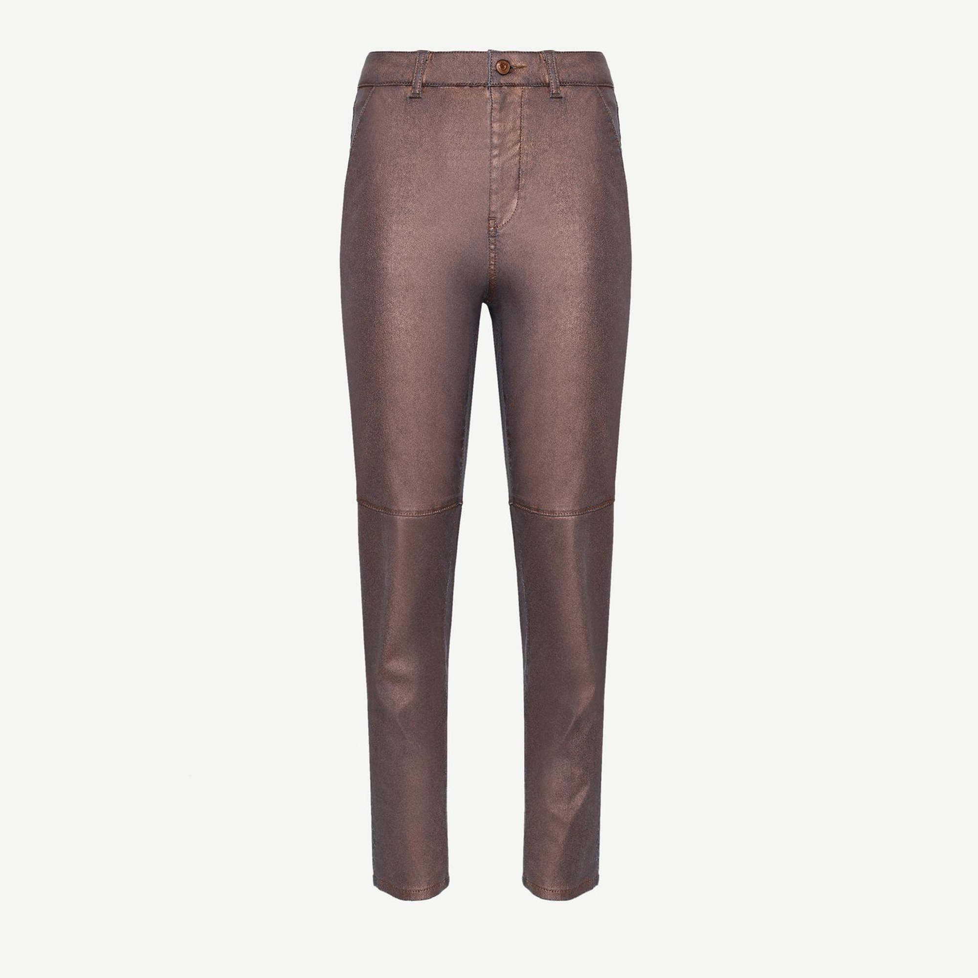 YARGICI Kesik Detaylı Yüksek Bel Düz Kesim Pantolon