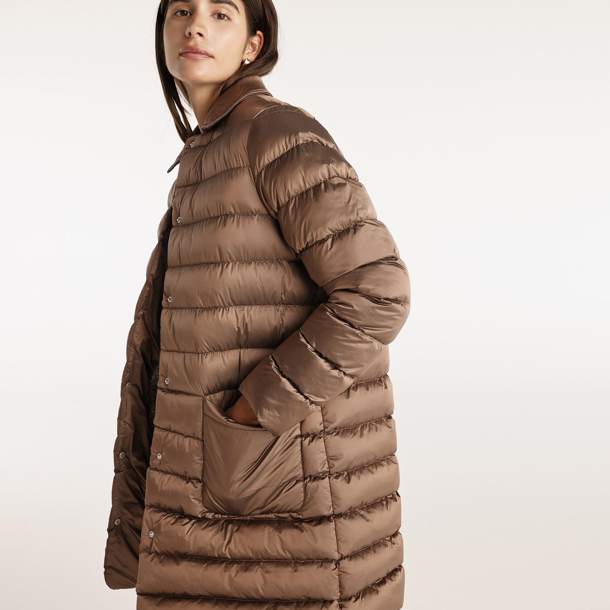 YARGICI Kapitoneli Uzun Pardösü