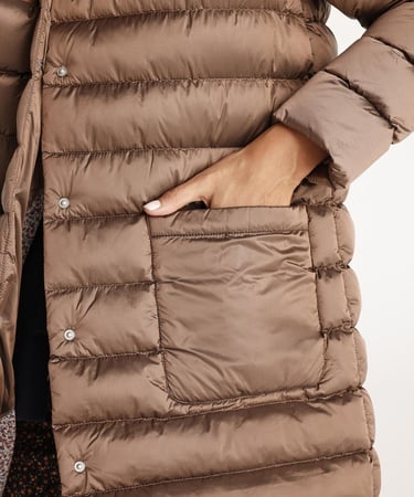  YARGICI Kapitoneli Uzun Pardösü