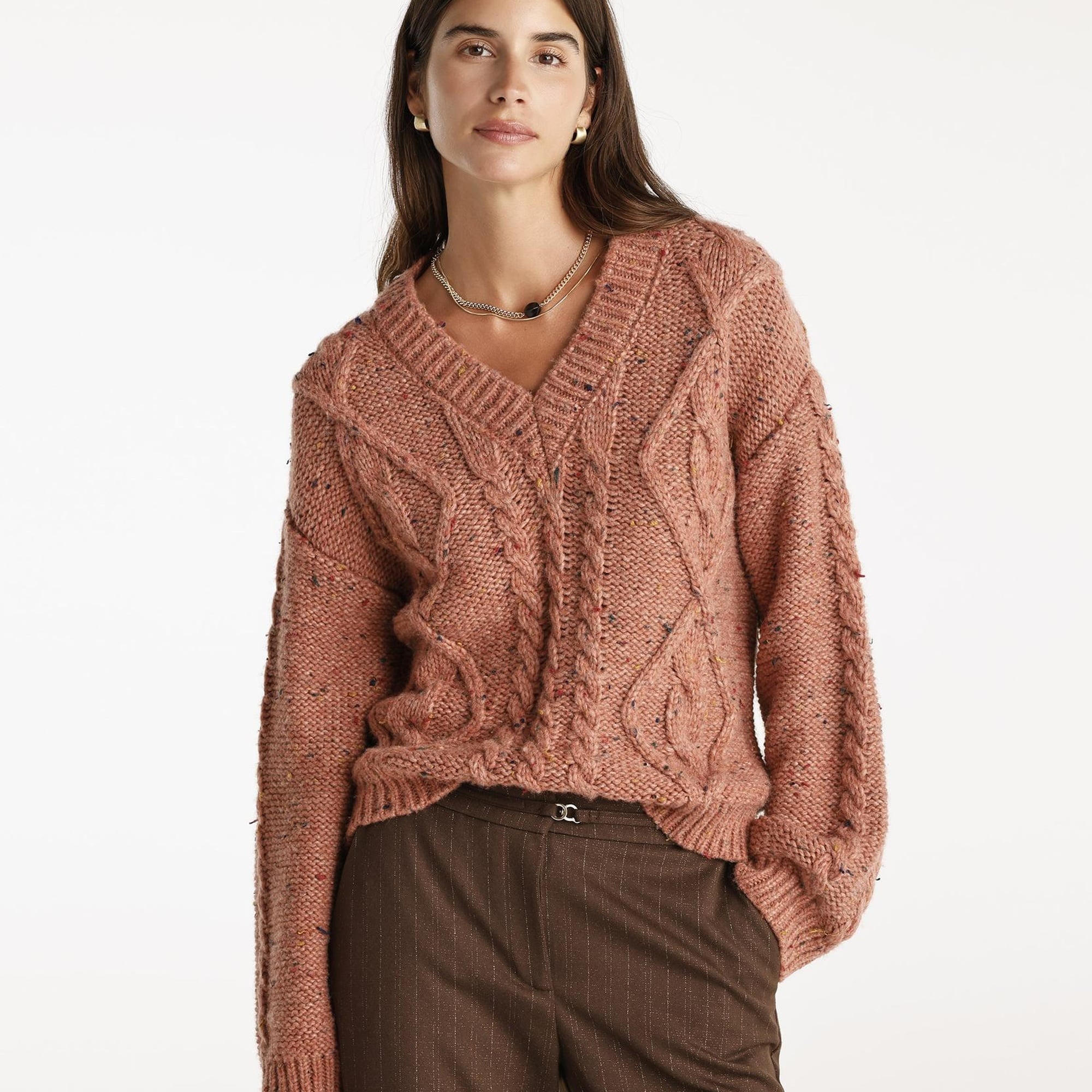 YARGICI V Yaka Oversıze Kazak