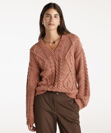  YARGICI V Yaka Oversıze Kazak