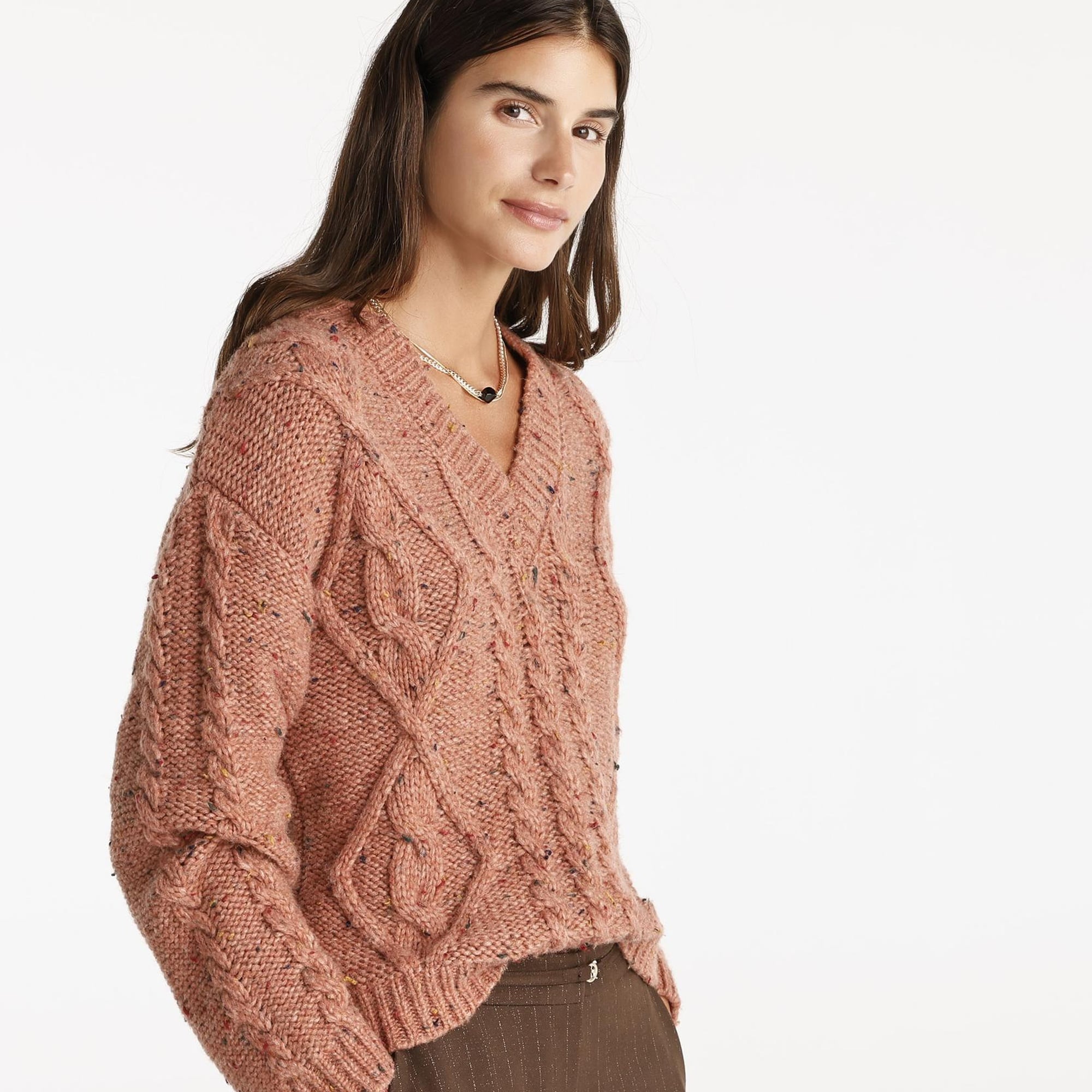 YARGICI V Yaka Oversıze Kazak