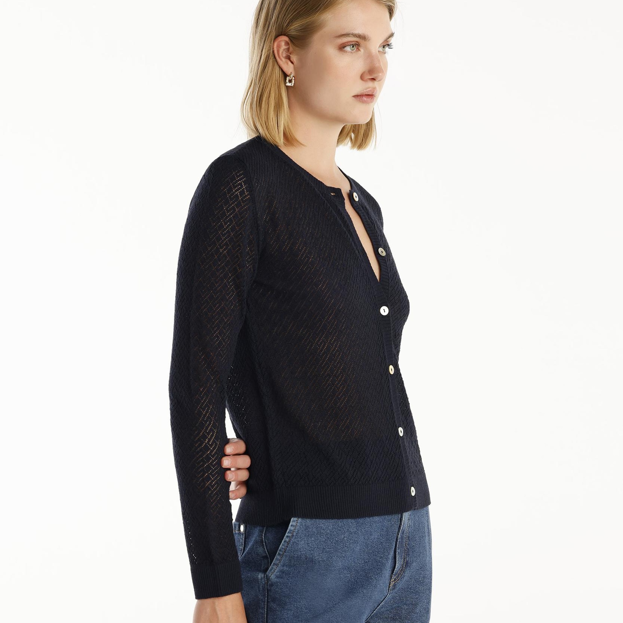 YARGICI Bisiklet Yaka Hırka