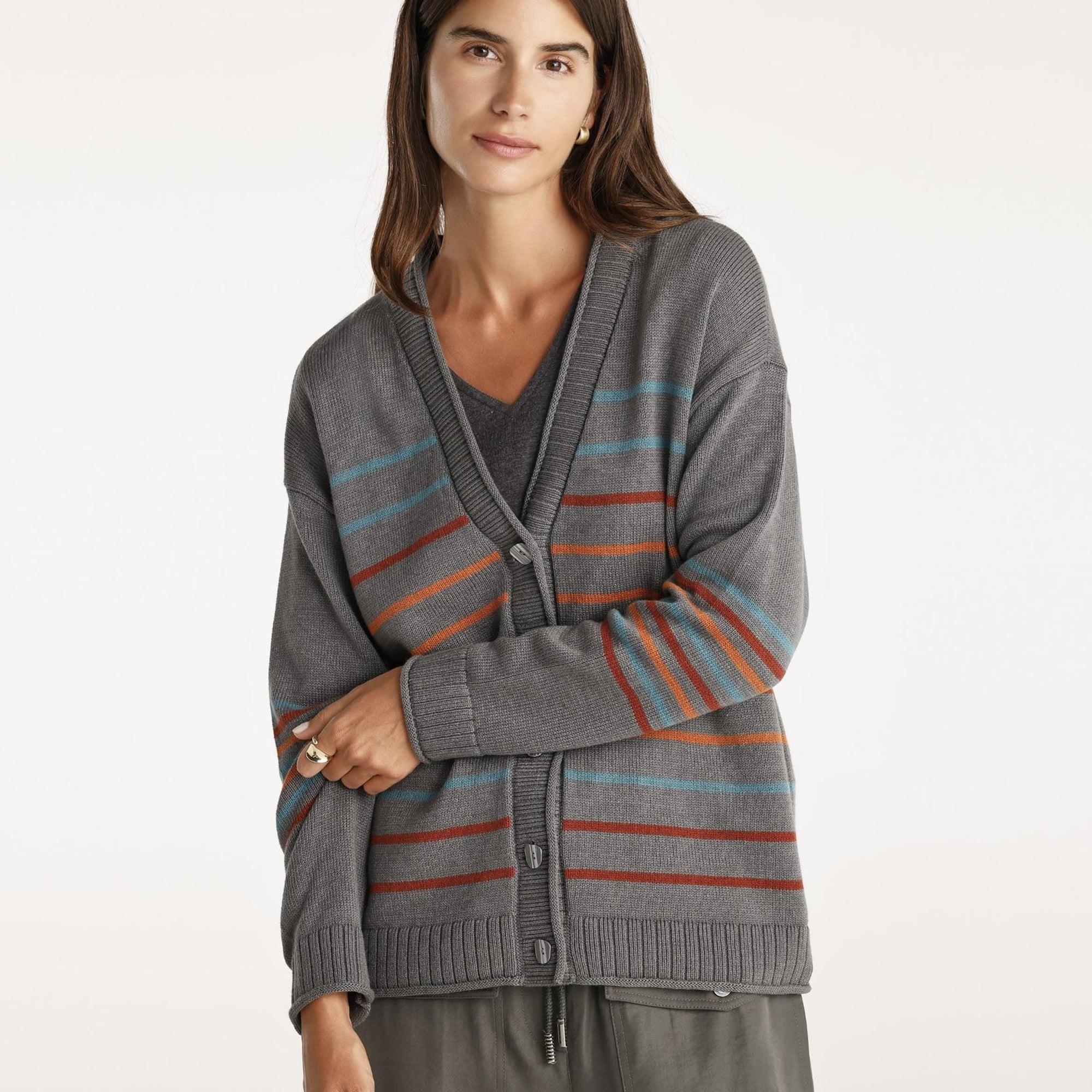 YARGICI V Yaka Oversıze Hırka