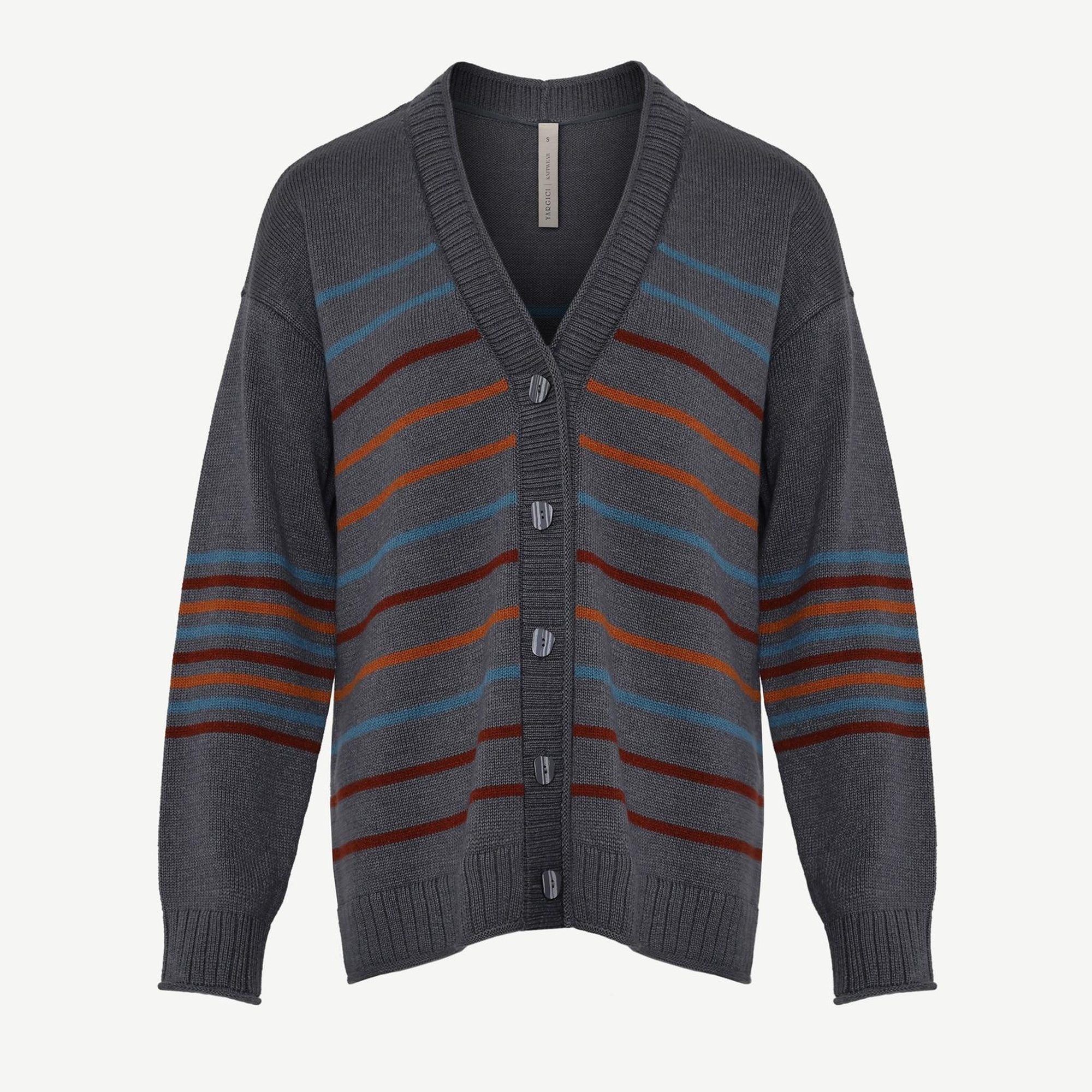 YARGICI V Yaka Oversıze Hırka